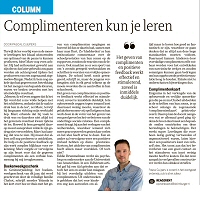 Complimenteren kun je leren - Pascal Cuijpers in Dagblad de Limburger, april 2024