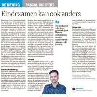 Eindexamen kan ook anders - Pascal Cuijpers in Dagblad de Limburger, mei 2021