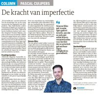 De kracht van imperfectie - Pascal Cuijpers in Dagblad de Limburger, augustus 2021