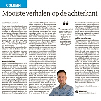 Mooiste verhalen op de achterkant - Pascal Cuijpers in Dagblad de Limburger, augustus 2023