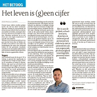 Het leven is (g)een cijfer - Pascal Cuijpers in Dagblad de Limburger, december 2023