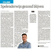 Spelenderwijs gezond blijven - Pascal Cuijpers in Dagblad de Limburger, juni 2024